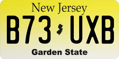 NJ license plate B73UXB