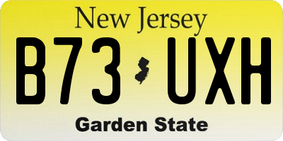 NJ license plate B73UXH