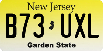 NJ license plate B73UXL