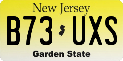 NJ license plate B73UXS