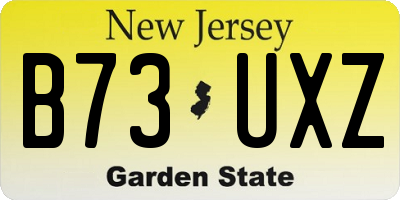 NJ license plate B73UXZ