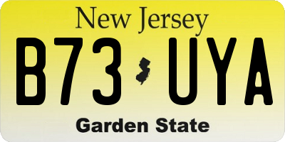 NJ license plate B73UYA