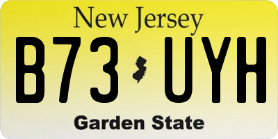 NJ license plate B73UYH