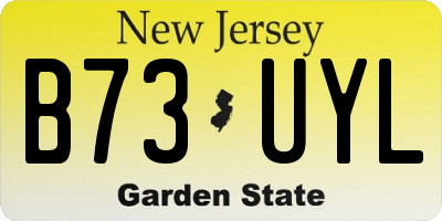 NJ license plate B73UYL