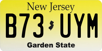 NJ license plate B73UYM
