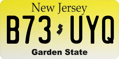 NJ license plate B73UYQ