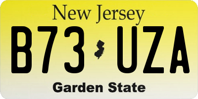 NJ license plate B73UZA
