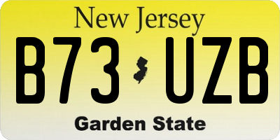 NJ license plate B73UZB