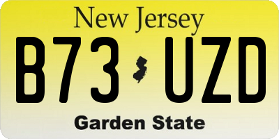 NJ license plate B73UZD