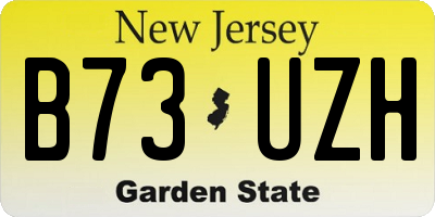 NJ license plate B73UZH