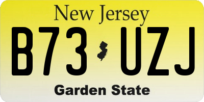 NJ license plate B73UZJ