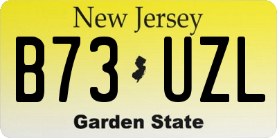 NJ license plate B73UZL