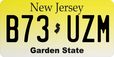 NJ license plate B73UZM