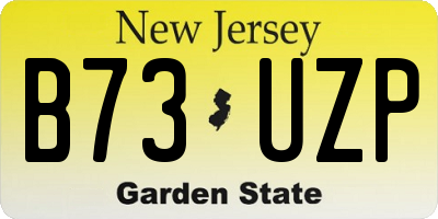 NJ license plate B73UZP