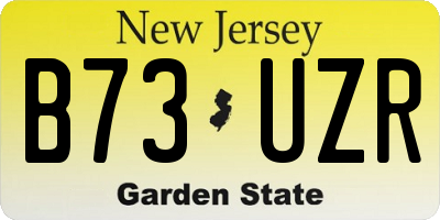NJ license plate B73UZR