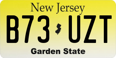 NJ license plate B73UZT