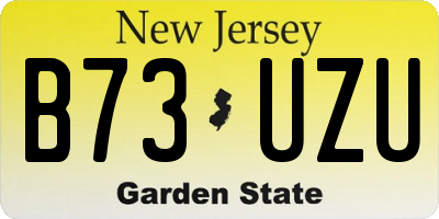 NJ license plate B73UZU