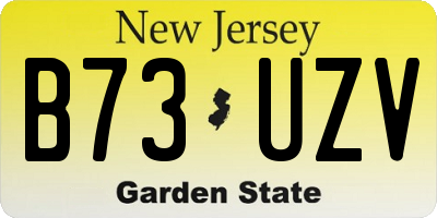 NJ license plate B73UZV