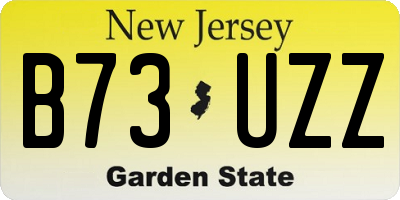 NJ license plate B73UZZ