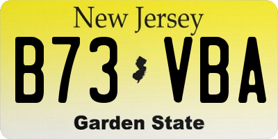 NJ license plate B73VBA