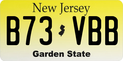 NJ license plate B73VBB