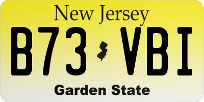 NJ license plate B73VBI