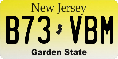NJ license plate B73VBM
