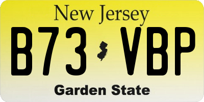 NJ license plate B73VBP