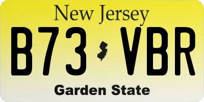 NJ license plate B73VBR