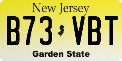 NJ license plate B73VBT