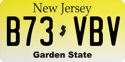 NJ license plate B73VBV