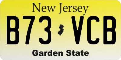 NJ license plate B73VCB