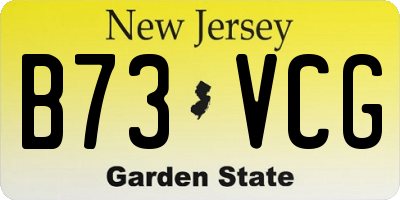 NJ license plate B73VCG