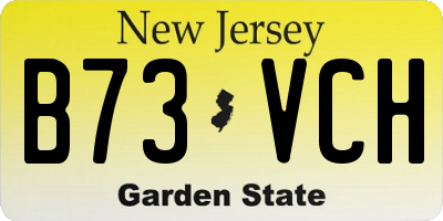 NJ license plate B73VCH