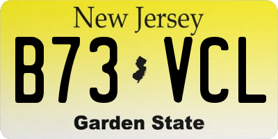 NJ license plate B73VCL