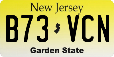 NJ license plate B73VCN