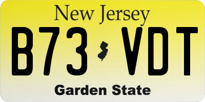 NJ license plate B73VDT