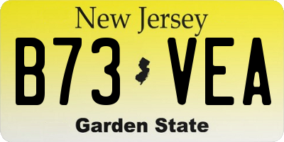 NJ license plate B73VEA