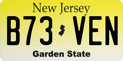 NJ license plate B73VEN