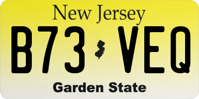 NJ license plate B73VEQ