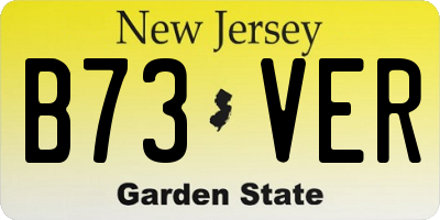 NJ license plate B73VER
