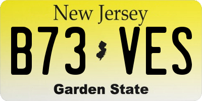 NJ license plate B73VES