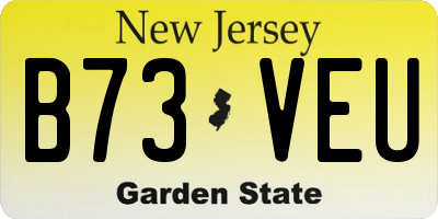 NJ license plate B73VEU