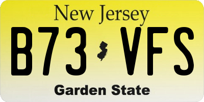 NJ license plate B73VFS