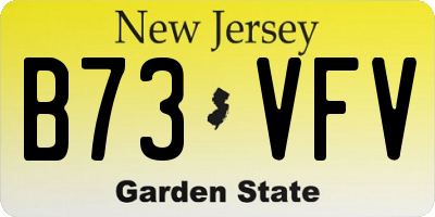 NJ license plate B73VFV