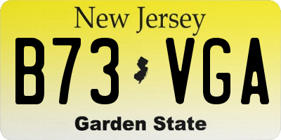 NJ license plate B73VGA