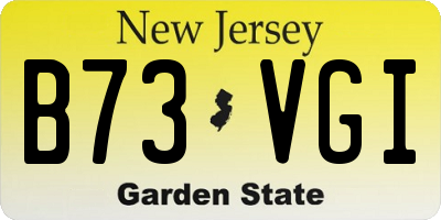 NJ license plate B73VGI