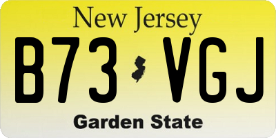 NJ license plate B73VGJ