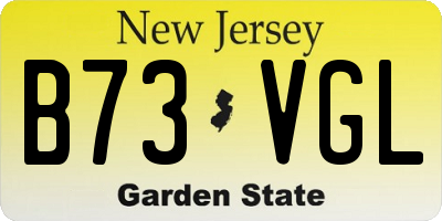NJ license plate B73VGL
