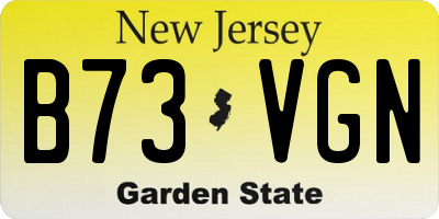NJ license plate B73VGN